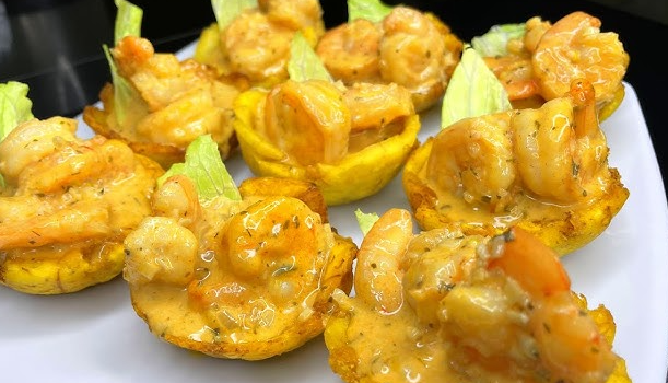 Envueltura de Plátano con Camarón